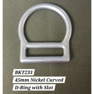 45mm Nickel Curved D-Ring with Slot