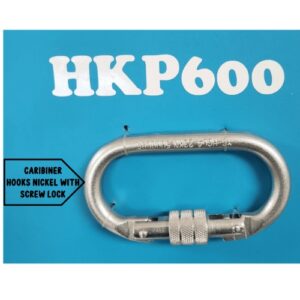 Caribiner Hooks Nickel with Screw Lock