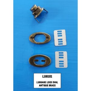 Luggage Lock Oval Antique Brass