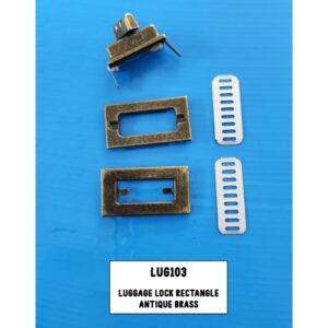 Luggage Lock Rectangle Antique Brass