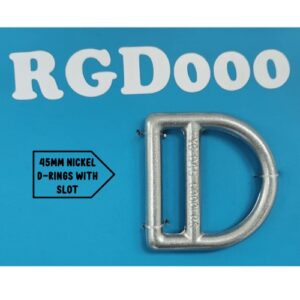 45mm Nickel D-Rings with Slot