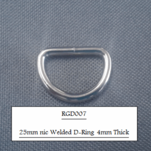 25mm Nic Welded D-Ring 4mm Thick