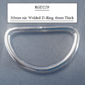 50mm Nic Welded D-Ring 6mm Thick