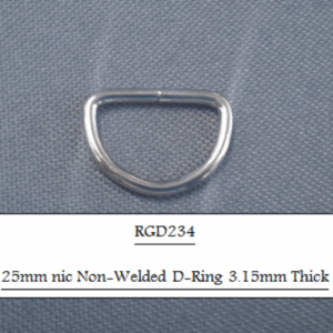 25mm Nic Non-Welded D-Ring 3.15mm Thick