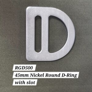 45mm Nickel Round D-Ring with Slot