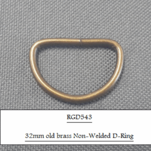 32mm Old Brass Non-Welded D-Ring