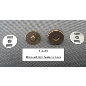 18mm Antique Brass Magnetic Lock